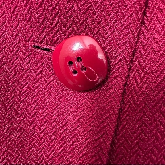 Tahari Women's Red Button Front Suit Jacket Size 14 - Picture 10 of 10